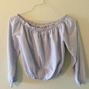 Brandy Melville Off The Shoulder Striped Blouse